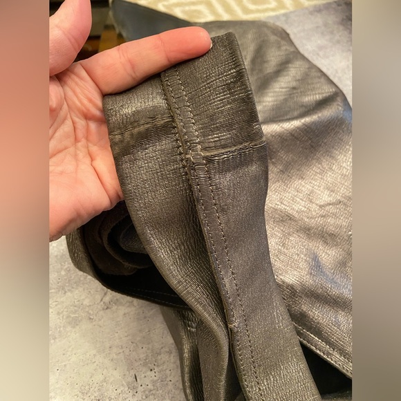 Authentic Alexander Wang Metallic Silver Leather Slouchy Sling Tote Bag - Picture 11 of 11